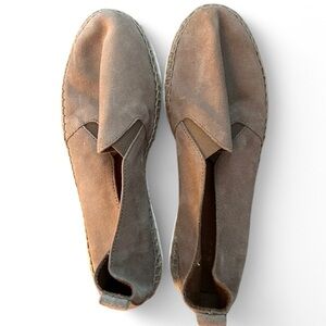 André Assous Suede Tan Slip On Flats